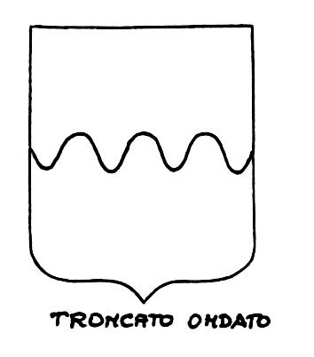 Bild des heraldischen Begriffs: Troncato ondato
